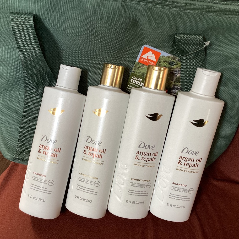 Dove Shampoo and Conditioner Bundle with Ozark Trail 12 can Tote Bag NEW